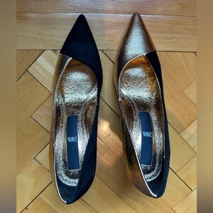 Zara Black and Gold Women's Shoes